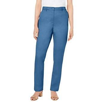 Jessica London Women's Plus Size Stretch Cotton Chino Straight Leg Pant