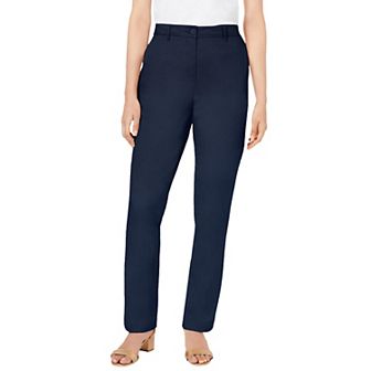 Jessica London Women's Plus Size Tall Stretch Cotton Chino Straight Leg Pant