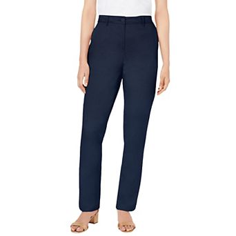 Jessica London Women's Plus Size Petite Stretch Cotton Chino Straight Leg Pant