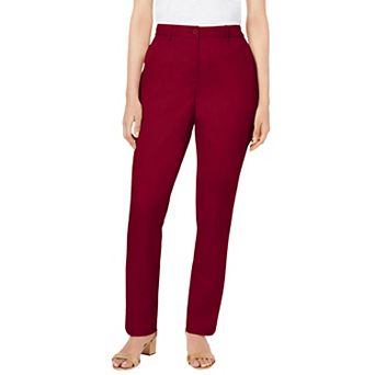 Jessica London Women's Plus Size Stretch Cotton Chino Straight Leg Pant