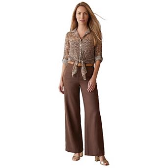 Jessica London Women's Plus Size Sheer Georgette Mega Tunic
