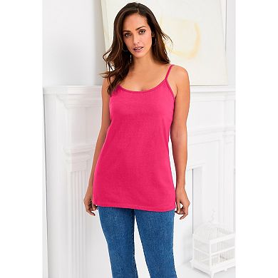 Jessica London Women's Plus Size Stretch Cotton Cami