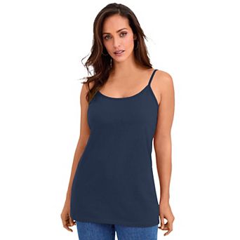 Jessica London Women's Plus Size Stretch Cotton Cami