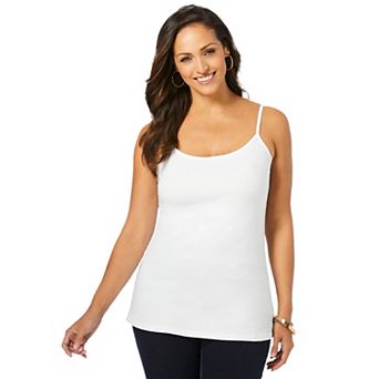 Jessica London Women's Plus Size Stretch Cotton Cami