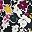 Black Multi Flower
