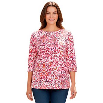 Jessica London Women's Plus Size Stretch Cotton Boatneck Tunic