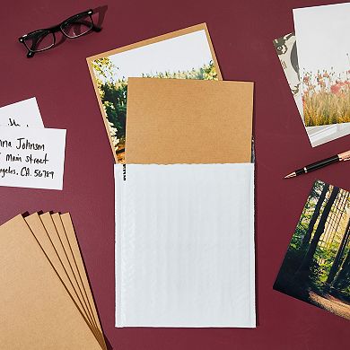 24 Sheets Kraft Paper Corrugated Cardboard Sheets, Inserts For Mailers, 8.5x11in
