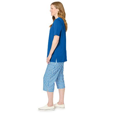 Woman Within Plus Size 2-Piece Tunic Capri Set