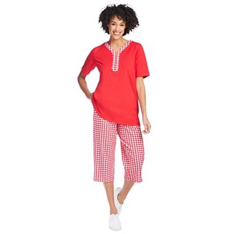 Woman Within Plus Size 2 pc Tunic Capri Set