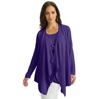 Jessica London Women's Plus Size Flyaway Cardigan