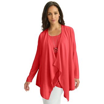 Jessica London Women's Plus Size Flyaway Cardigan