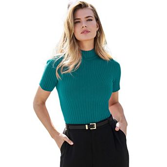 Jessica London Women's Plus Size Rib Mockneck Sweater