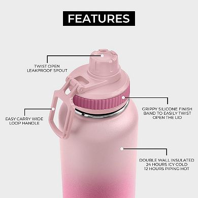 BOZ Stainless Steel Water Bottle - Vaccum Insulated Water Bottle 32 Oz Waterbottle