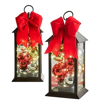 Brylanehome 12""h Led Ornament Lanterns, Set Of 2