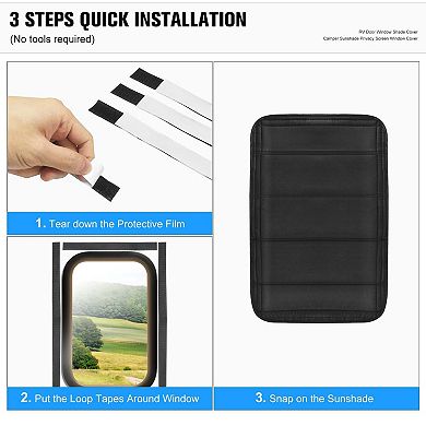 2pcs Rv Door Shade Cover Foldable