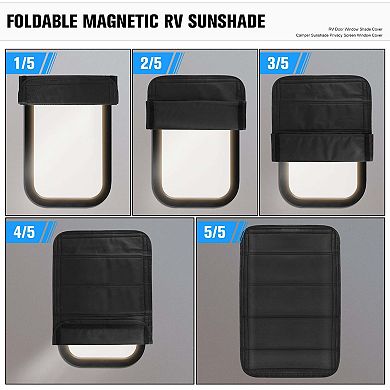 2pcs Rv Door Shade Cover Foldable