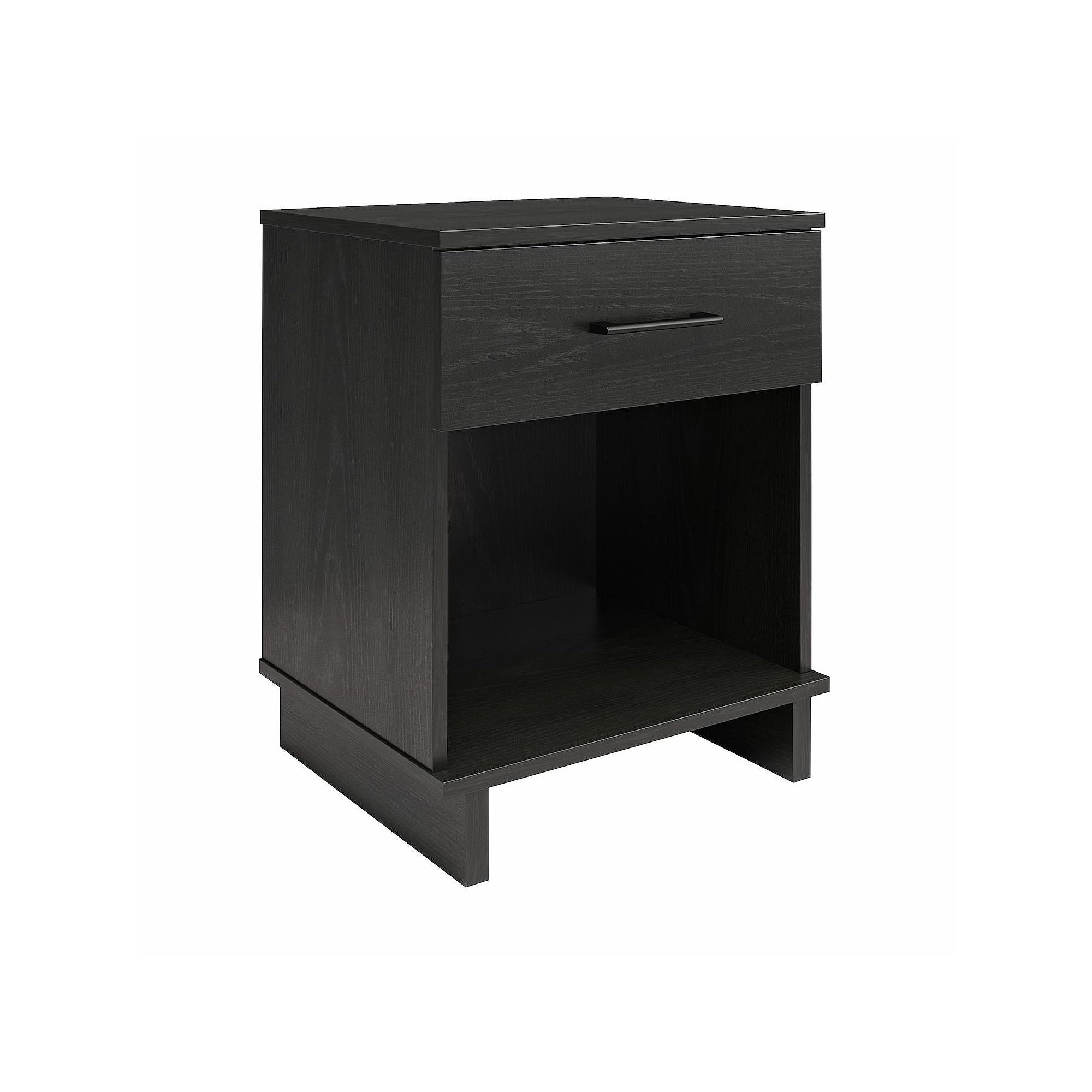 Ameriwood Home Southlander 1 Drawer Nightstand, Black