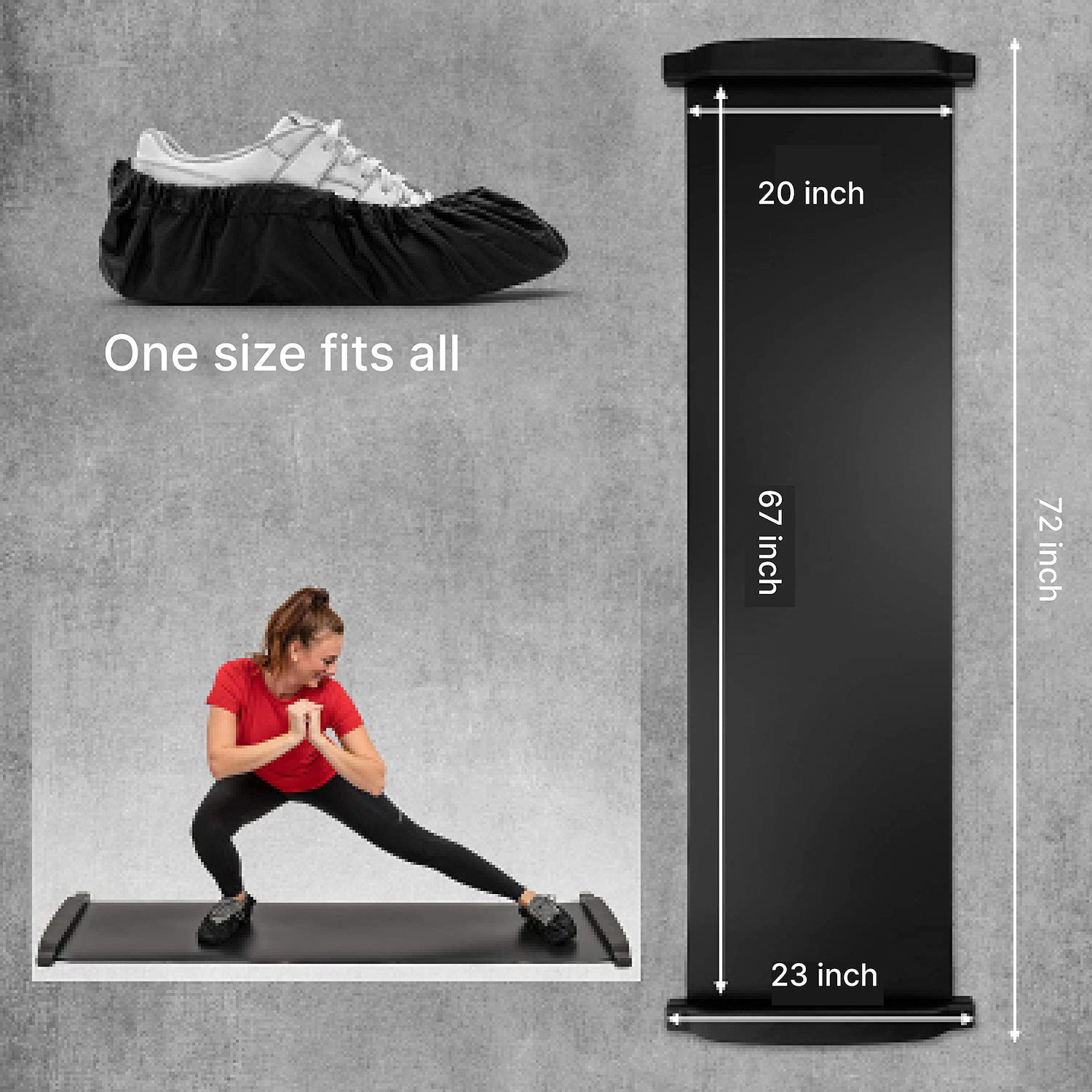 Slide Board, Including Sliding Booties &ap; Carrying Bag,for Speed Balance