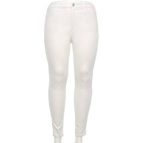 Juniors' Plus Size SO® High Rise Jeggings - White (20)