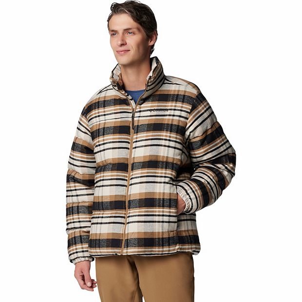 Men s Columbia Plaid Mockneck Puffer Jacket
