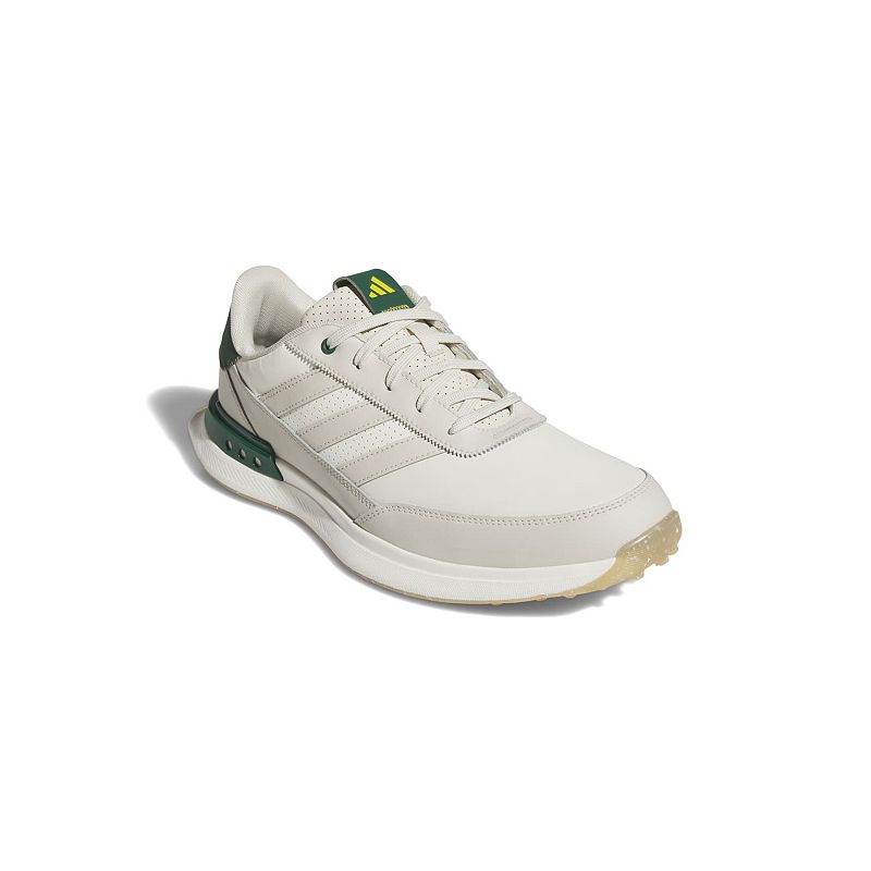 adidas S2G 24 Men's Leather Spikeless Golf Shoes, Size: 10, Off White Green