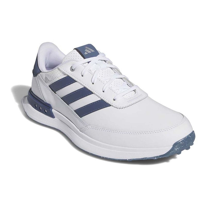 adidas S2G 24 Men's Leather Spikeless Golf Shoes, Size: 9, White Navy Silver