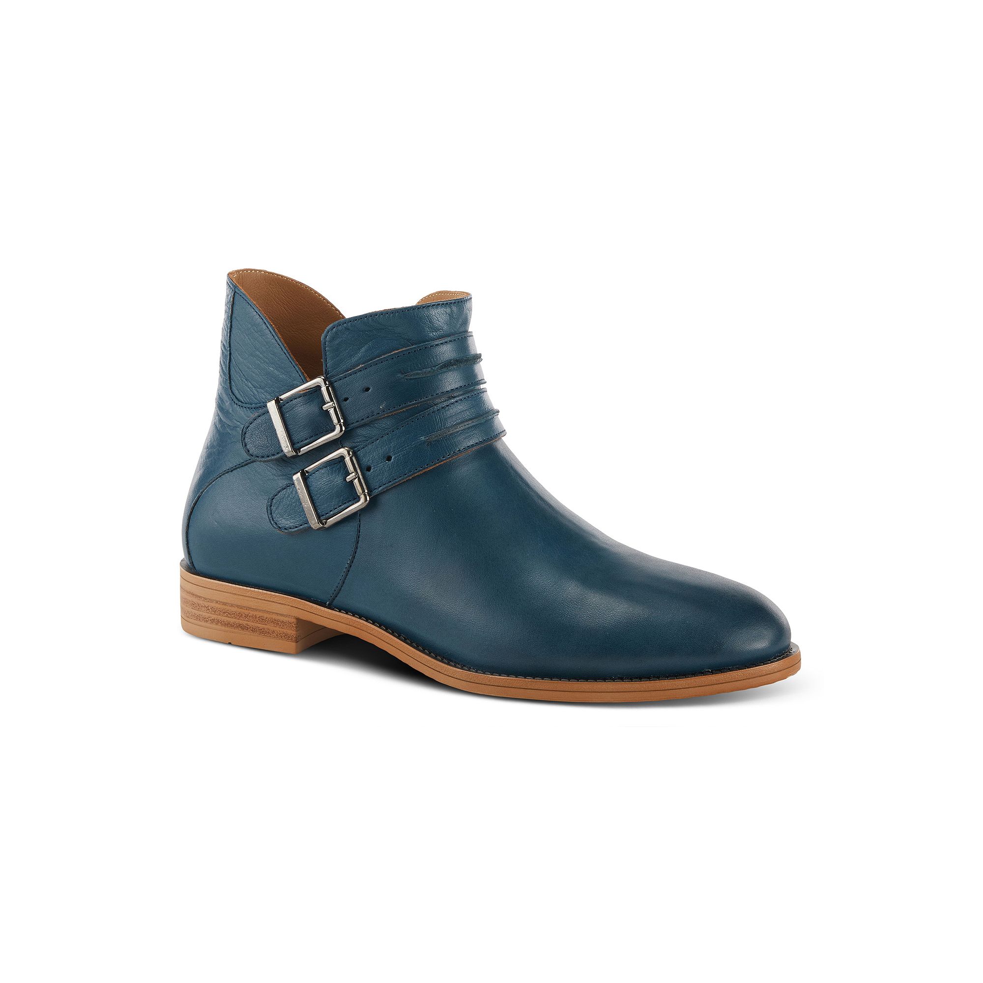 Spring Step Pristina Womens Leather Booties, Size: 37, Blue