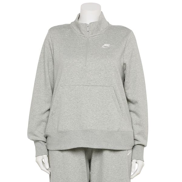 nike fleece half zip pullover women's