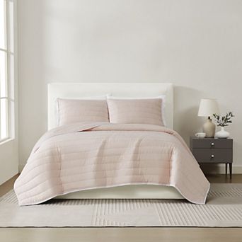 Christian Siriano NY® Cotton Sateen Blush Quilt Set with Shams