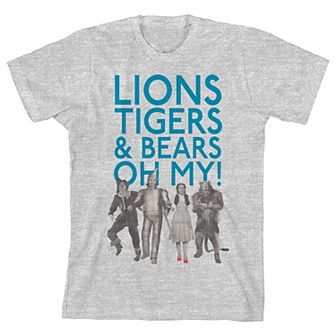 Boys 8-20 Wizard Of Oz Lions Tigers & Bears Oh My Graphic Tee