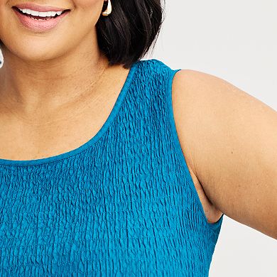 Plus Size Croft & Barrow® Smocked Swing Midi Dress
