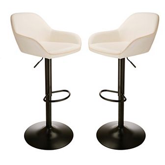 Glitzhome Mid Century Bar Stools Set Of 2