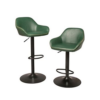 Glitzhome Mid Century Bar Stools Set Of 2