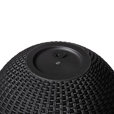 Glitzhome Plastic Hanging Planter With Solar Lights