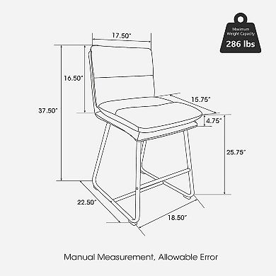 Glitzhome Modern Bar Stools Set Of 2