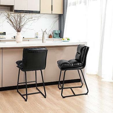 Glitzhome Modern Bar Stools Set Of 2