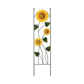 Glitzhome 48''h Sunflower Decorative Garden Yard Stakes,