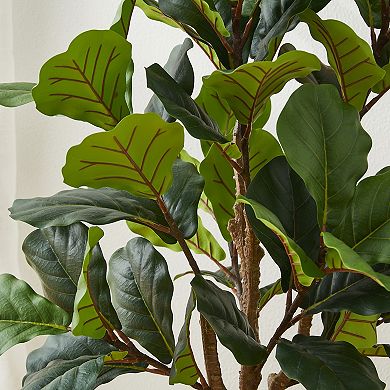 Glitzhome 3.5ft Artificial Fiddle Leaf Fig Tree For Home Decor In Pot