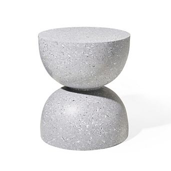 Glitzhome Outdoor Side Tables, Heavy Duty Patio Garden Stool