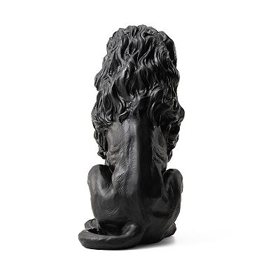 Glitzhome Guardian Lion Garden Statue Outdoor Sculpture Decoration