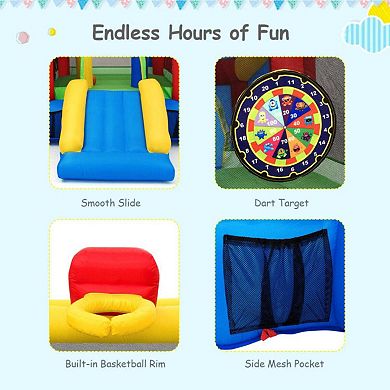 Inflatable Bounce House Kids Slide Jumping Castle Without Blower
