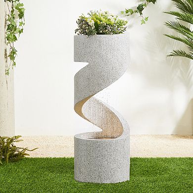 Glitzhome Decorative Tiered Outdoor Water Fountain