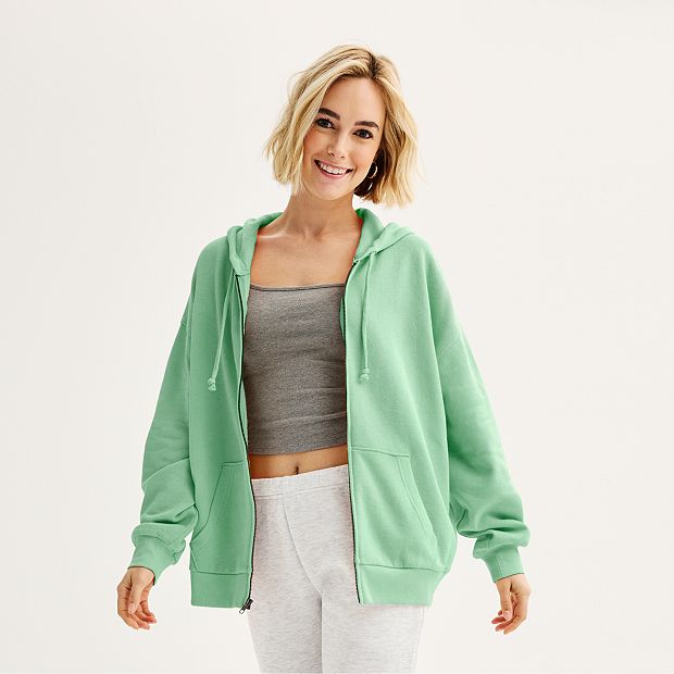 Juniors' SO® Oversized Zip-Up Hoodie