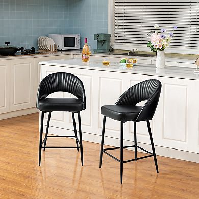 Glitzhome Modern Bar Stools Set Of 2