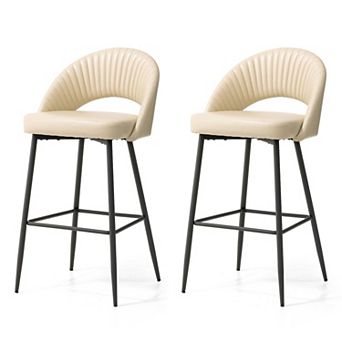 Glitzhome Modern Bar Stools Set Of 2