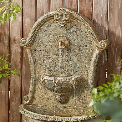 Glitzhome Oversized Antique European Style Outdoor Fountain With Led Light And Pump