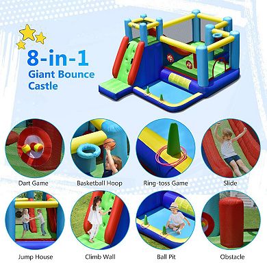 Inflatable Bounce House With 735w Blower