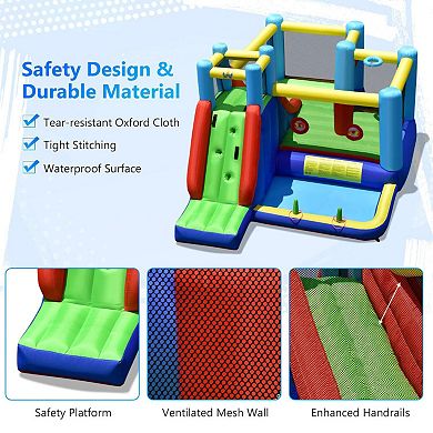 Inflatable Bounce House With 735w Blower
