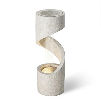 Glitzhome Decorative Tiered Outdoor Water Fountain With Led Light