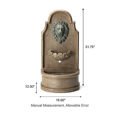 Glitzhome Tiered Outdoor Water Fountain With Led Light